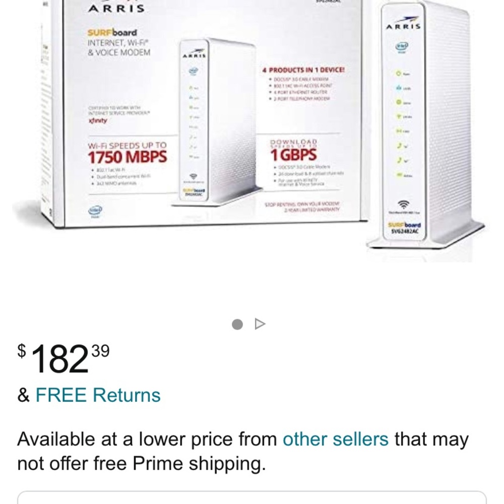 ARRIS.Internet,Wi-Fi & Voice Modem.Model SVG2482AC - Picture 6 of 13